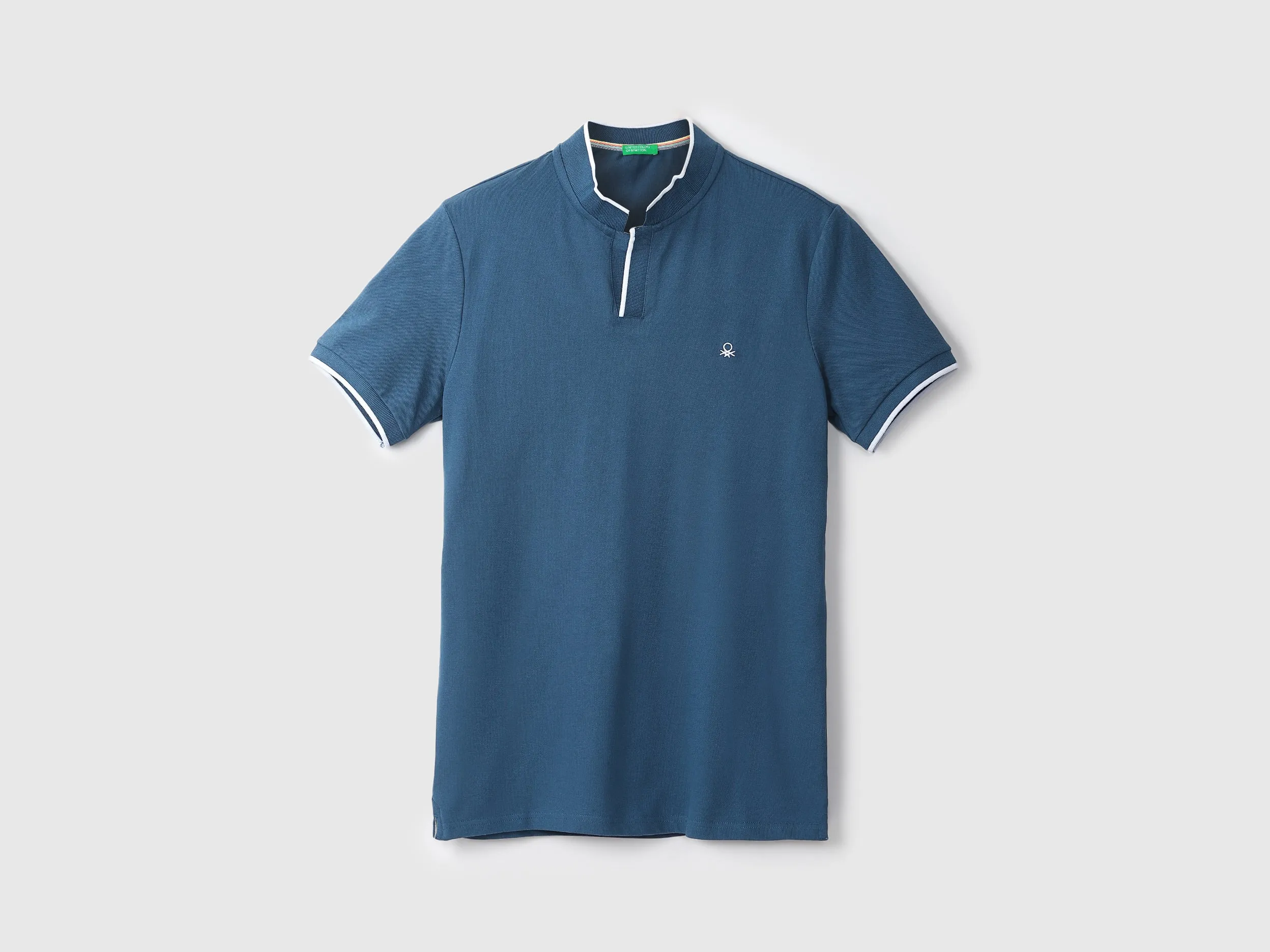 Teal Johnny Collar T-Shirt