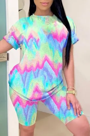 Terra Tie Dye 2pc Shorts Set Plus