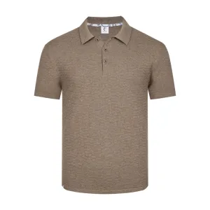 Textured-knit cotton polo