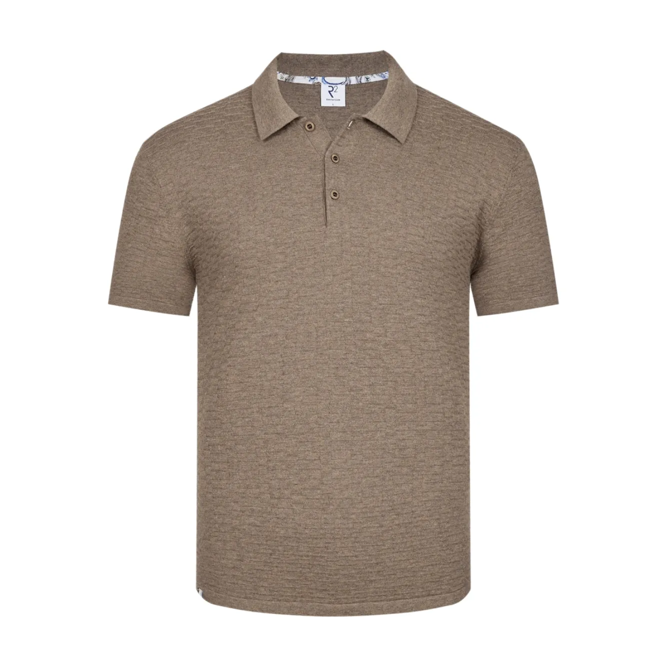 Textured-knit cotton polo