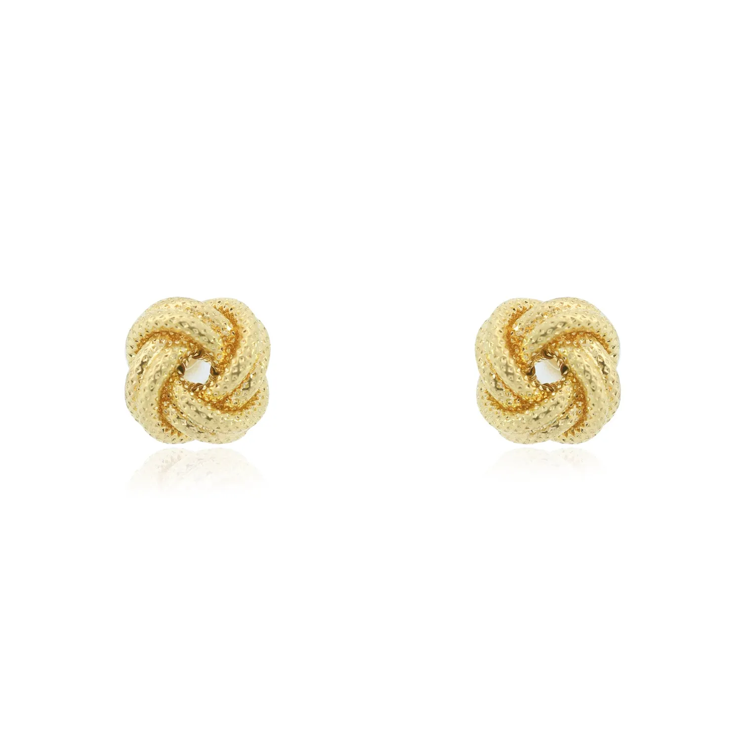 Textured Rope Knot Stud Earrings