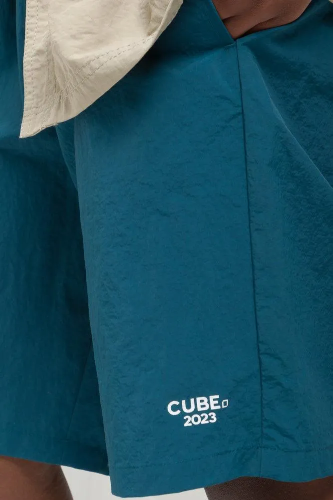Textured Swim Shorts Teal