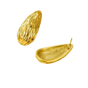Textured Teardrop Studs