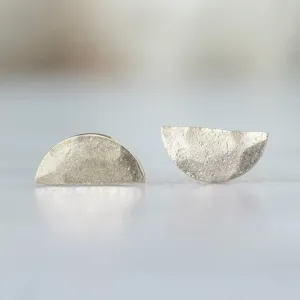 The Gold Half Moon Stud Earrings | 14K Yellow Gold