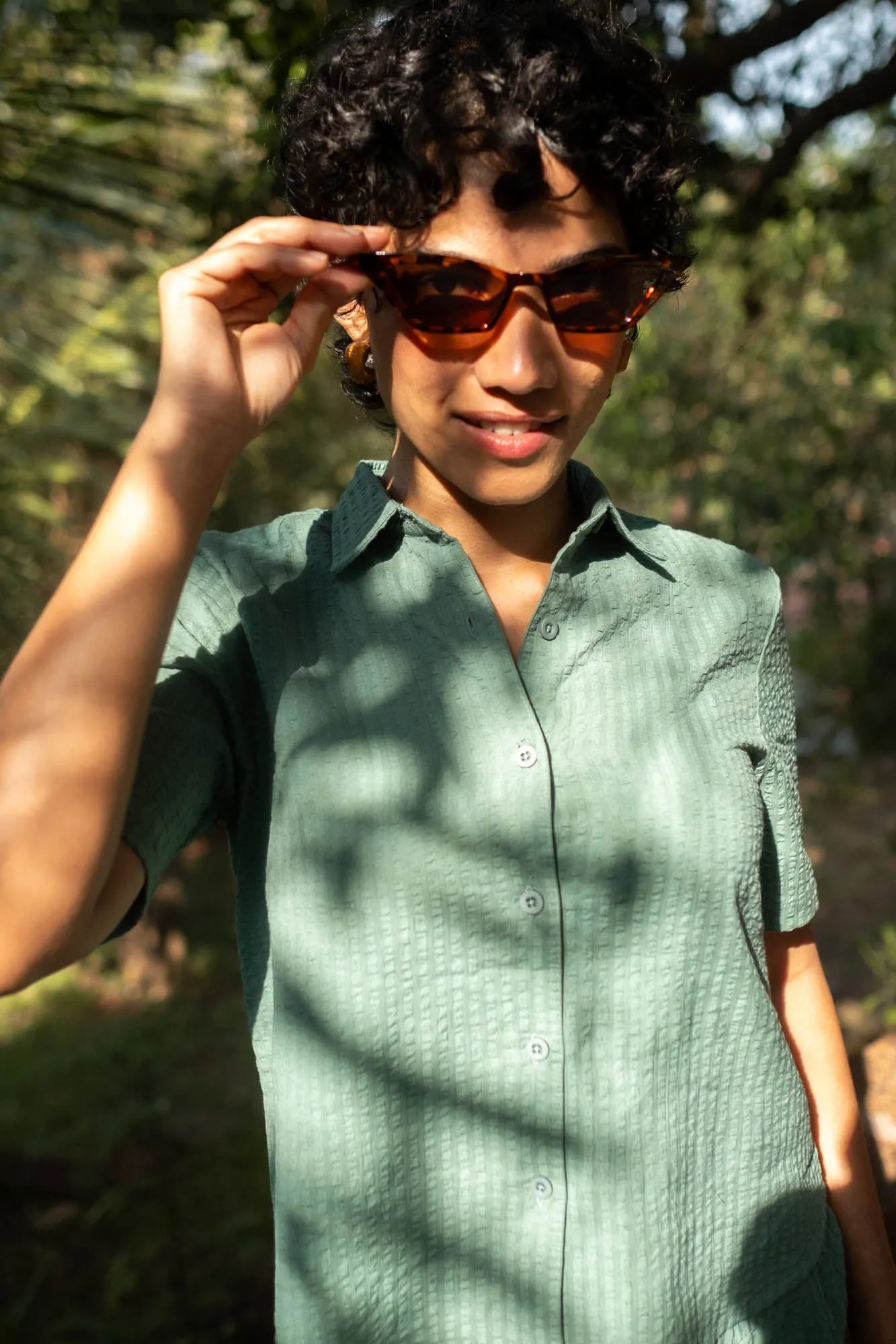 The Seersucker Oversized Shirt