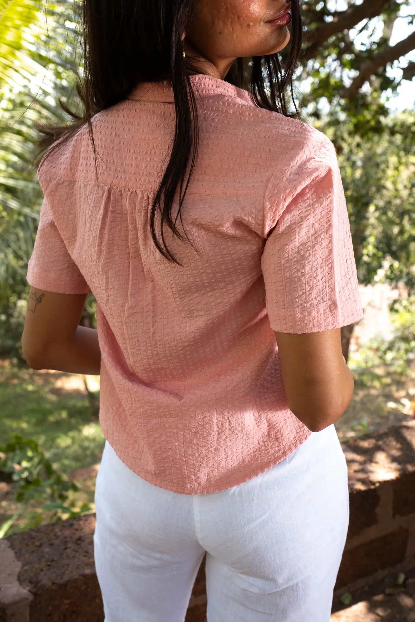 The Seersucker Oversized Shirt