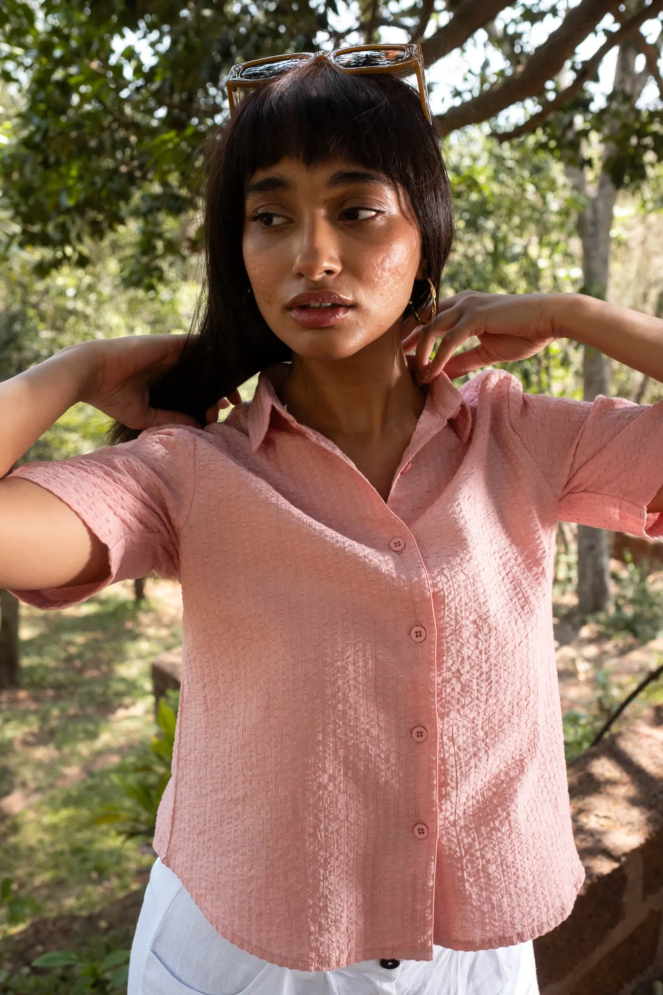 The Seersucker Oversized Shirt