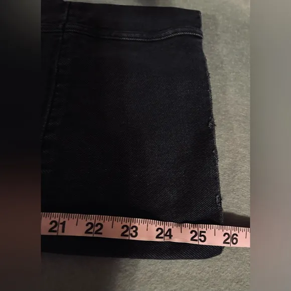 Thrills Jeans Wide Leg High Rise Slim Waist Black Canyon Size 24 Cotton DenimEUC