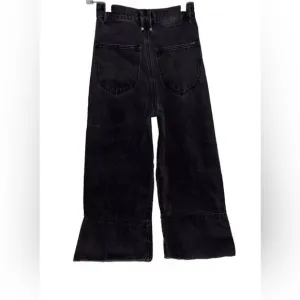 Thrills Jeans Wide Leg High Rise Slim Waist Black Canyon Size 24 Cotton DenimEUC