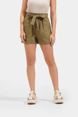 Tie Waist PaperBag Cozy Shorts