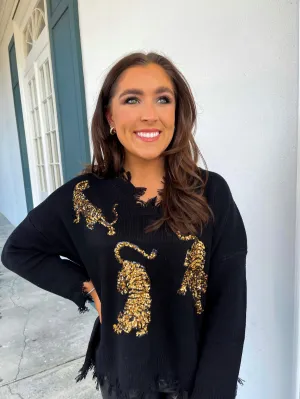 Tiger Sequin Sweater