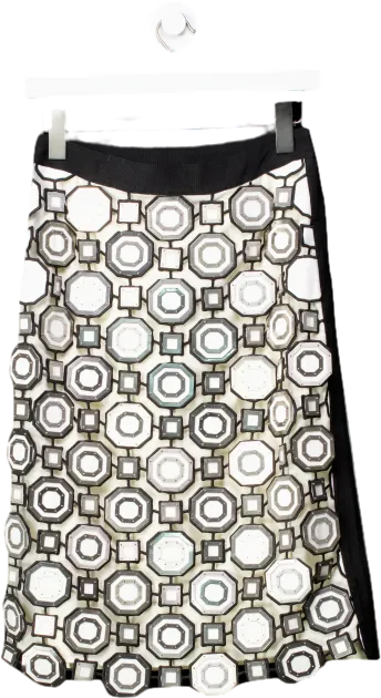 Tory Burch Cream The Gloria Skirt With Metal Embellishment UK 4