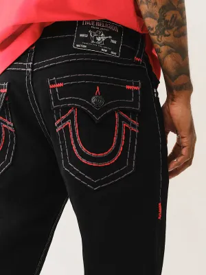 True Religion Men Black Straight Fit Solid Jeans