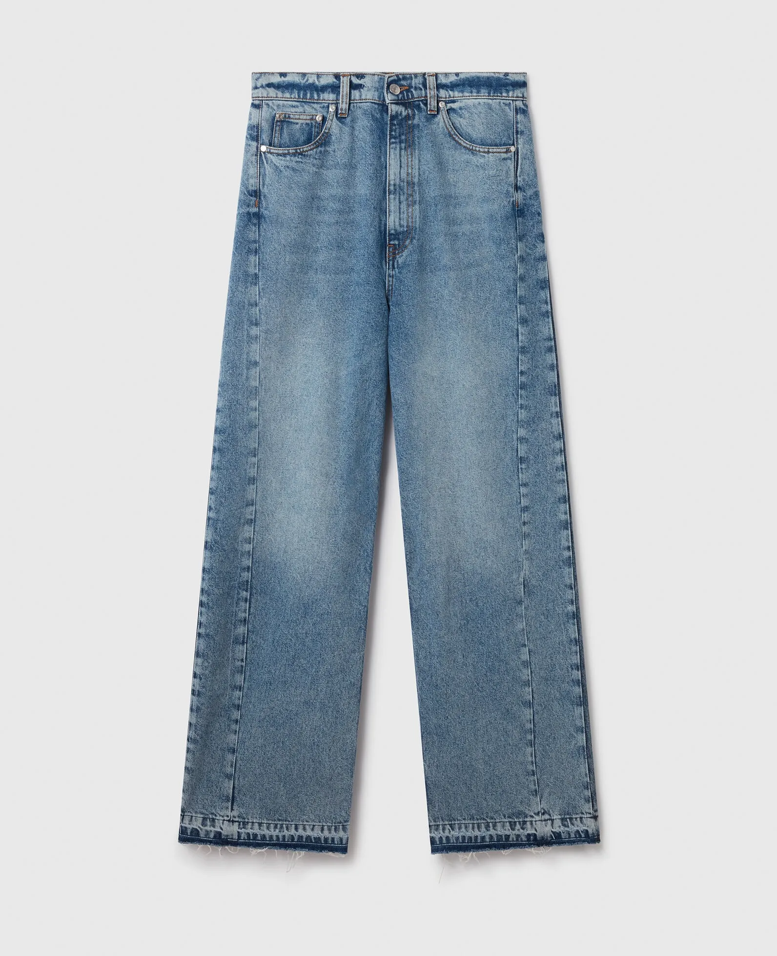 Two Tone Slouchy Straight Leg Jean