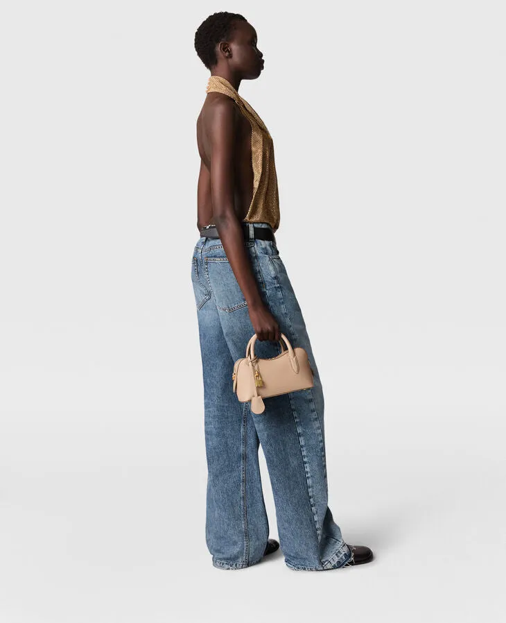 Two Tone Slouchy Straight Leg Jean