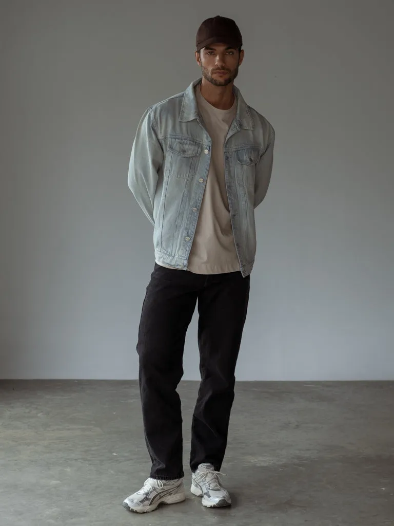 UNISEX DENIM JACKET - DIRTY ICE BLUE
