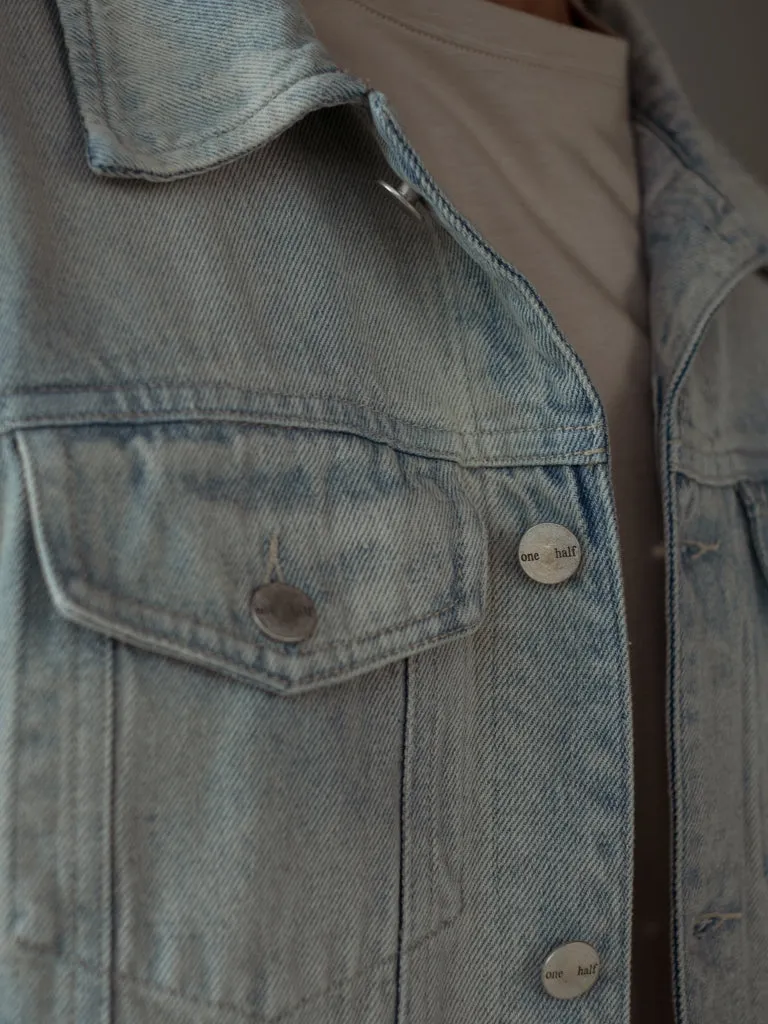 UNISEX DENIM JACKET - DIRTY ICE BLUE