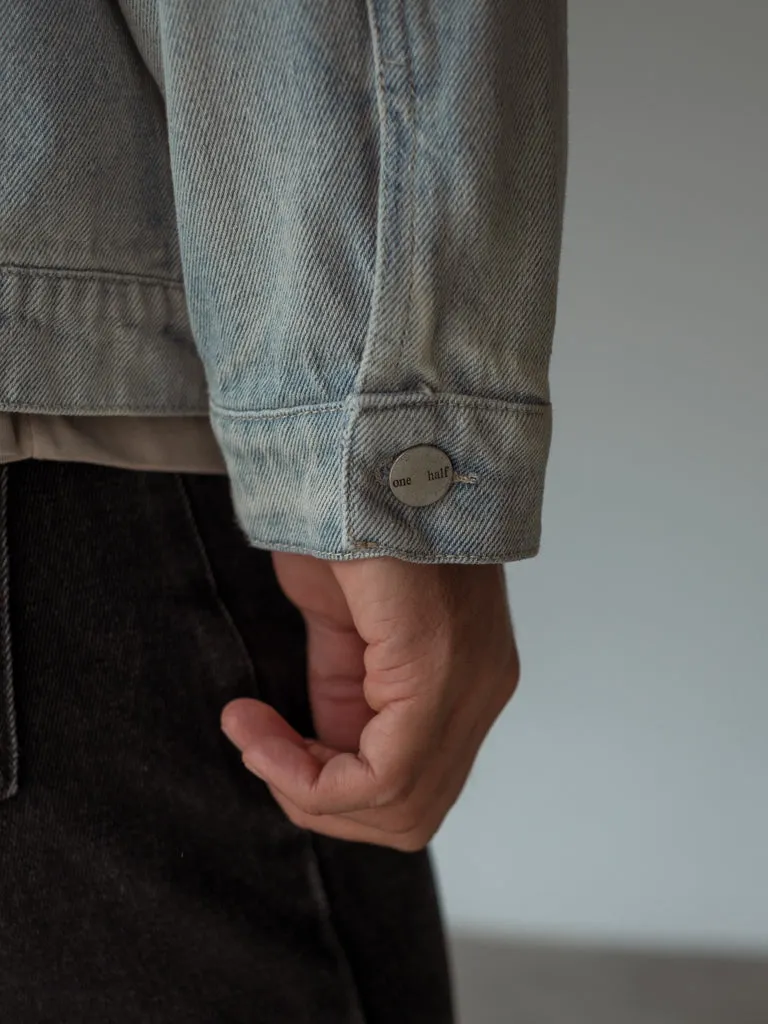 UNISEX DENIM JACKET - DIRTY ICE BLUE