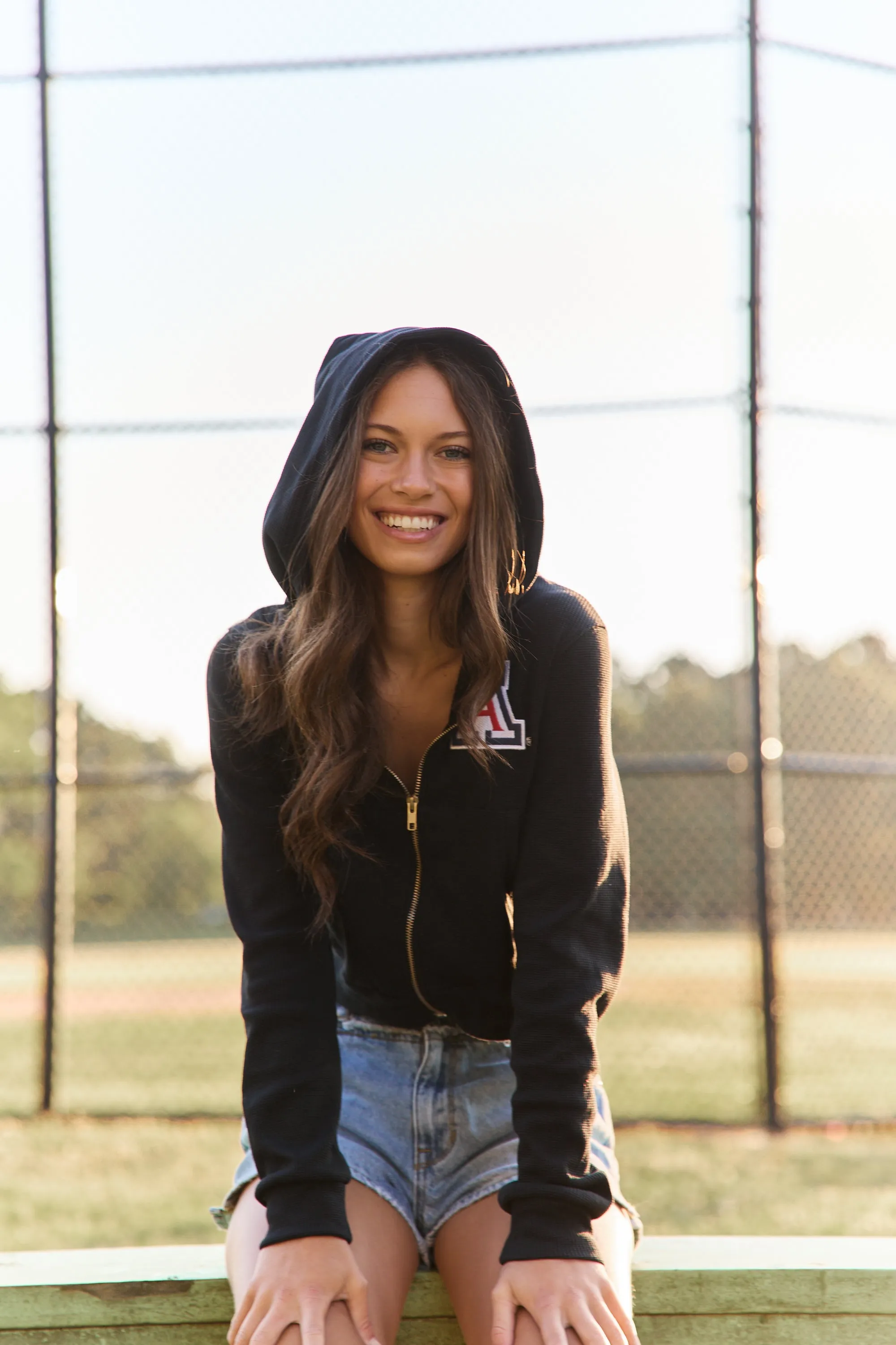 University of Arizona Waffle Knit Zip Up Hoodie