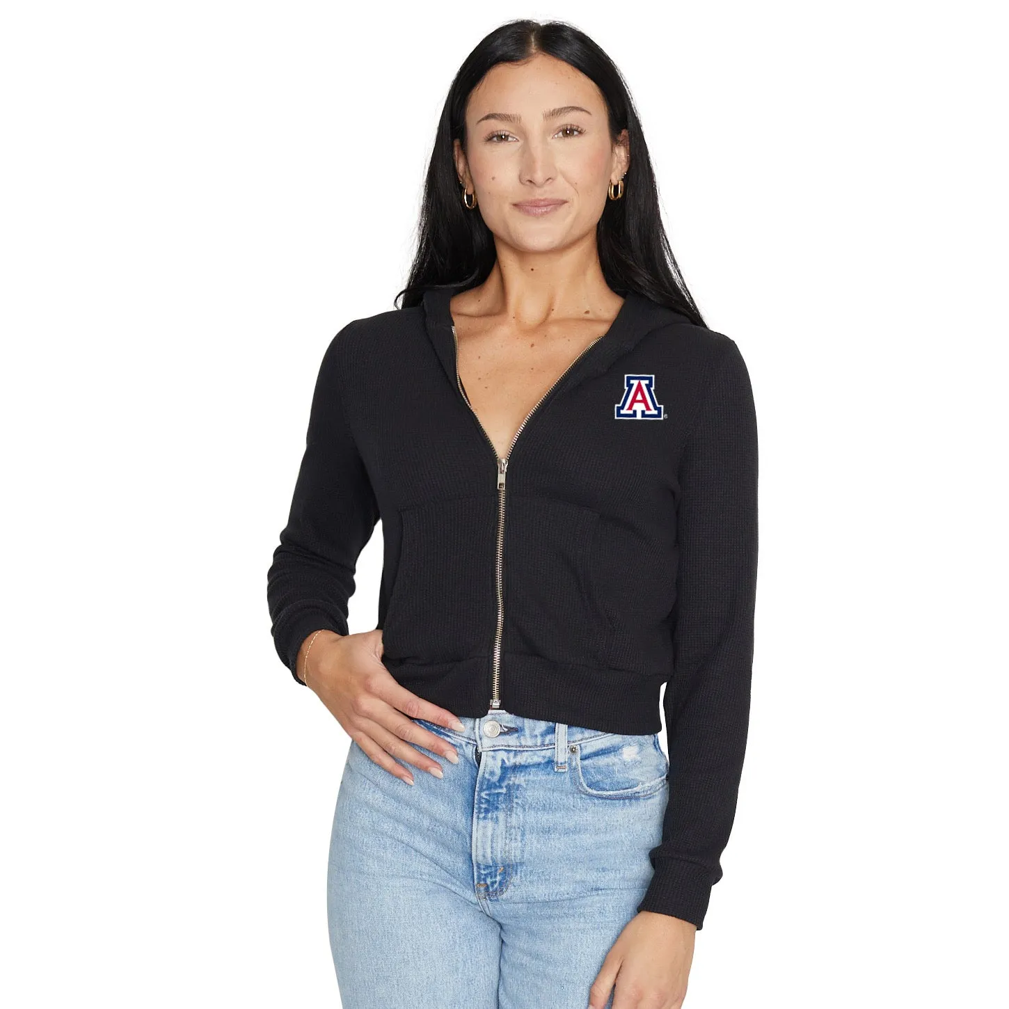University of Arizona Waffle Knit Zip Up Hoodie
