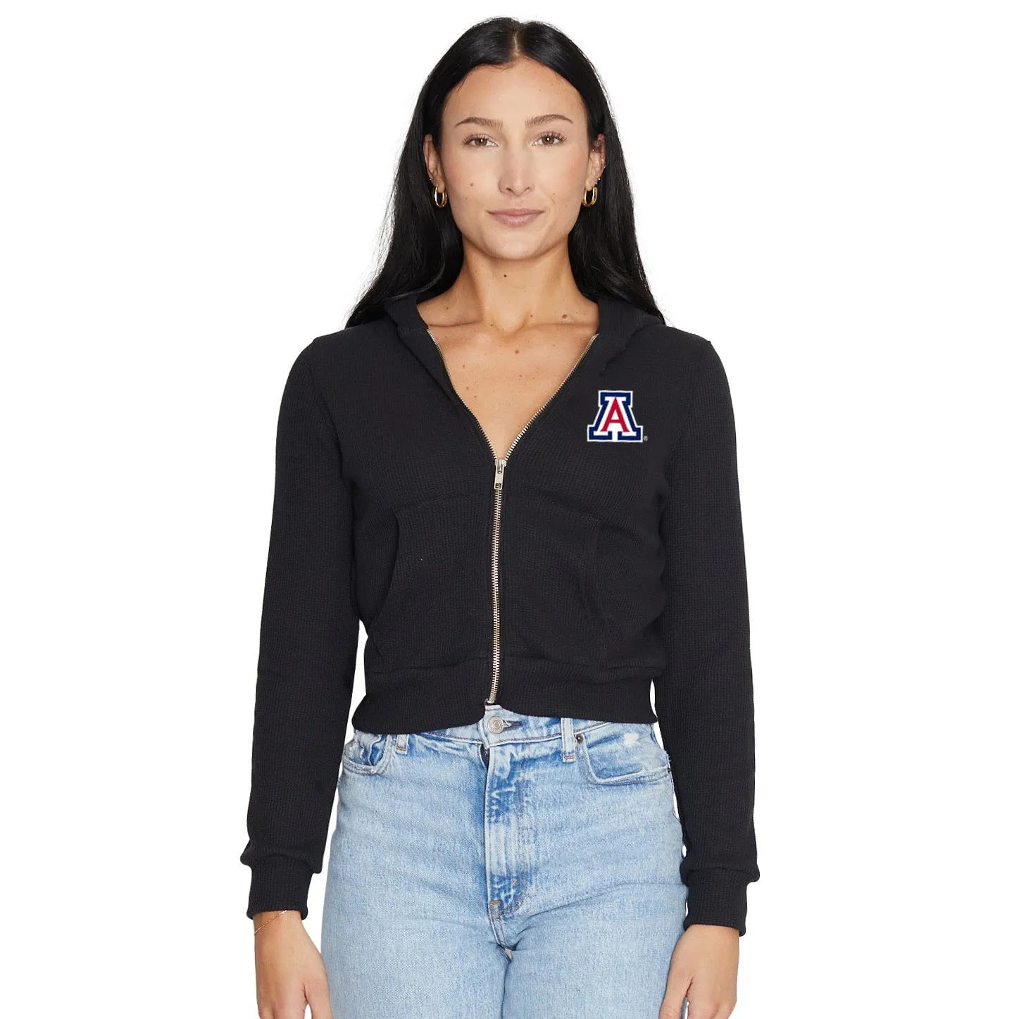 University of Arizona Waffle Knit Zip Up Hoodie