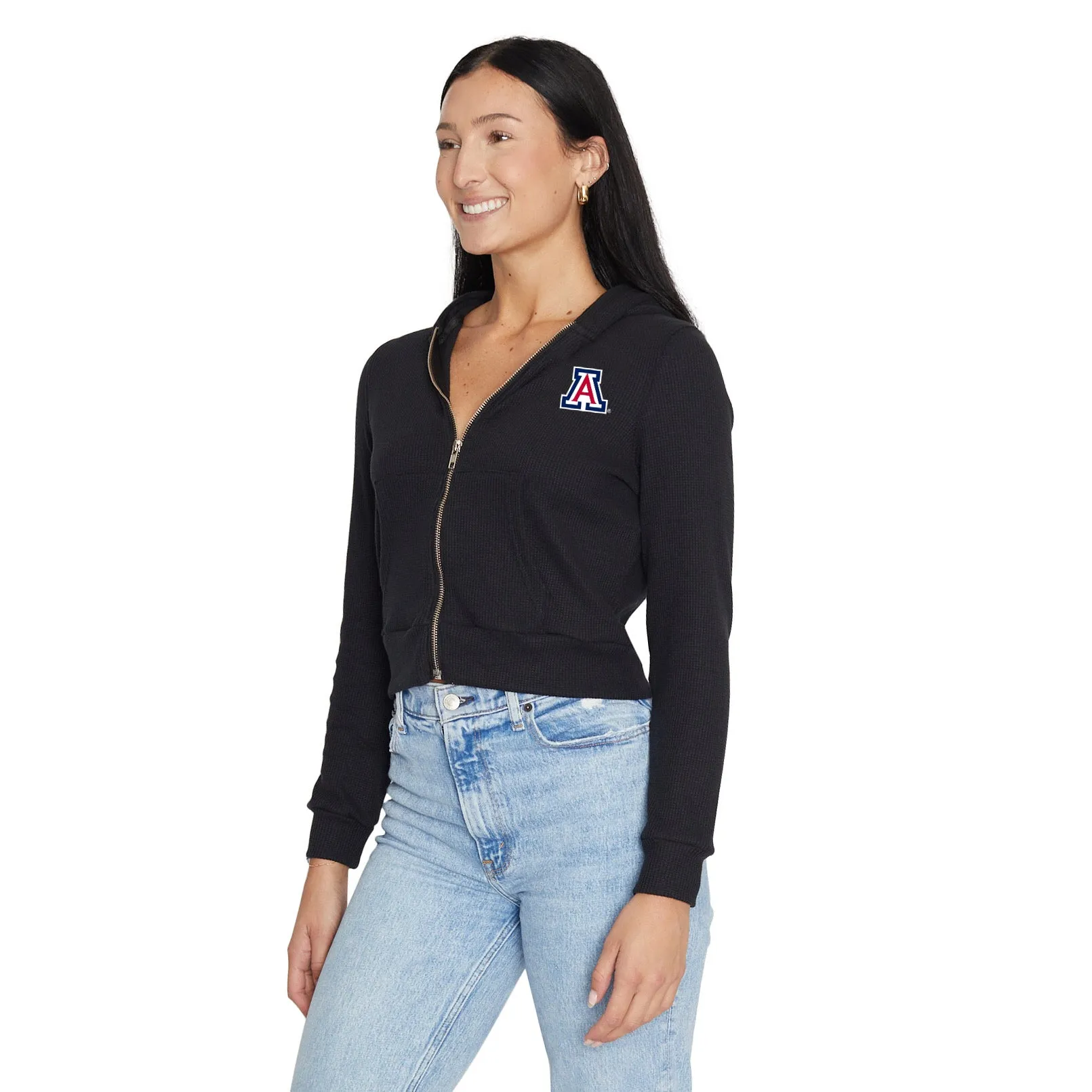University of Arizona Waffle Knit Zip Up Hoodie