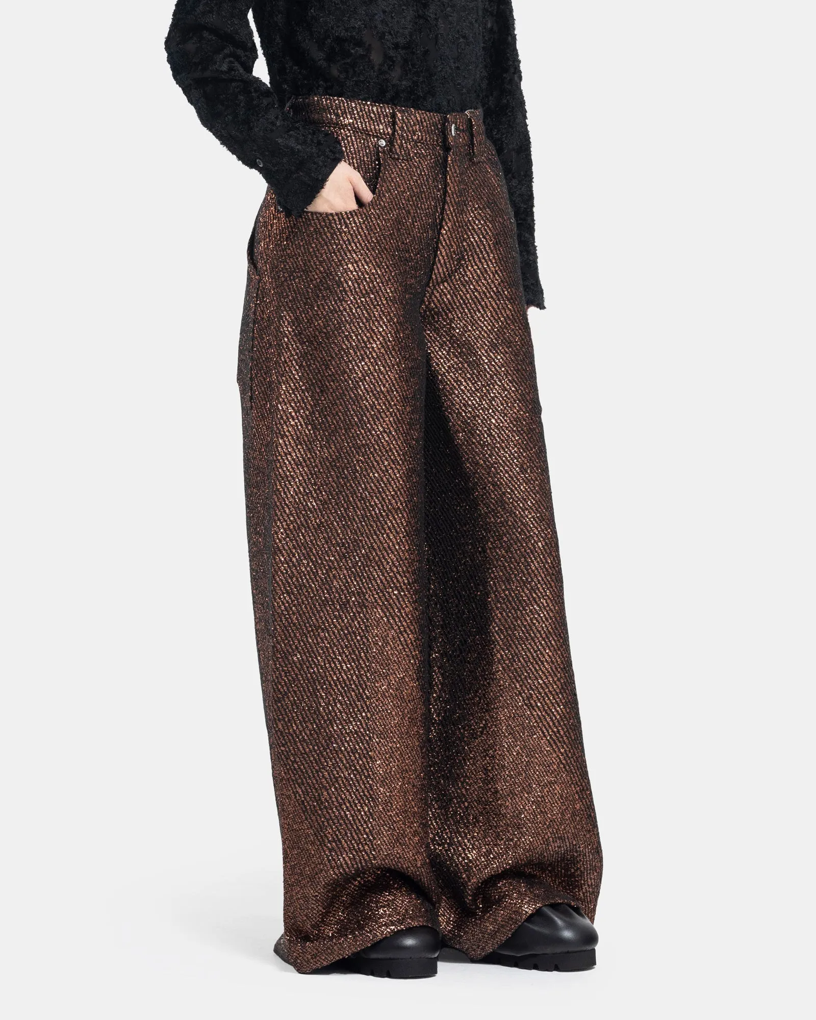 Unspun Ultra Wide Leg Jean in Tinsel