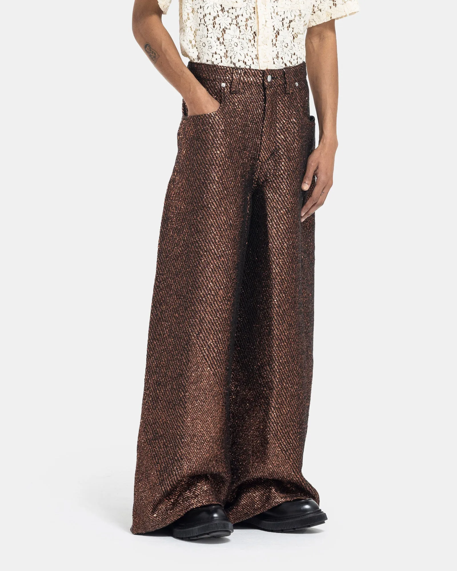 Unspun Ultra Wide Leg Jean in Tinsel