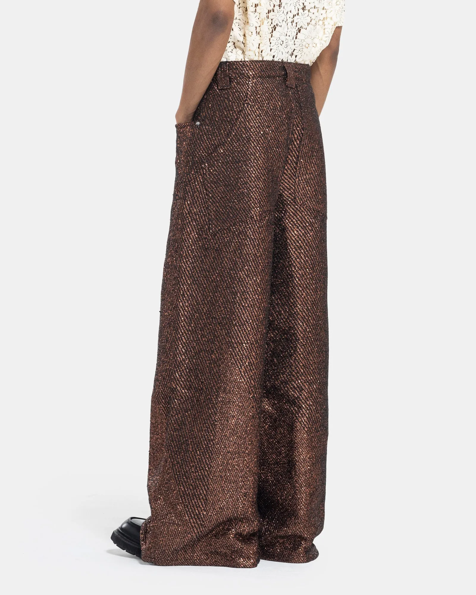Unspun Ultra Wide Leg Jean in Tinsel