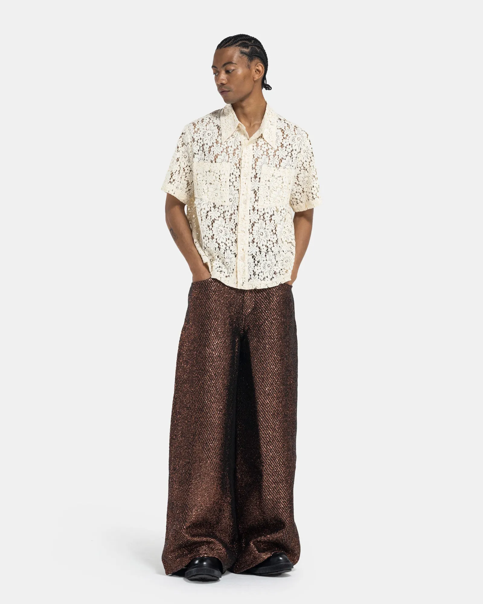 Unspun Ultra Wide Leg Jean in Tinsel