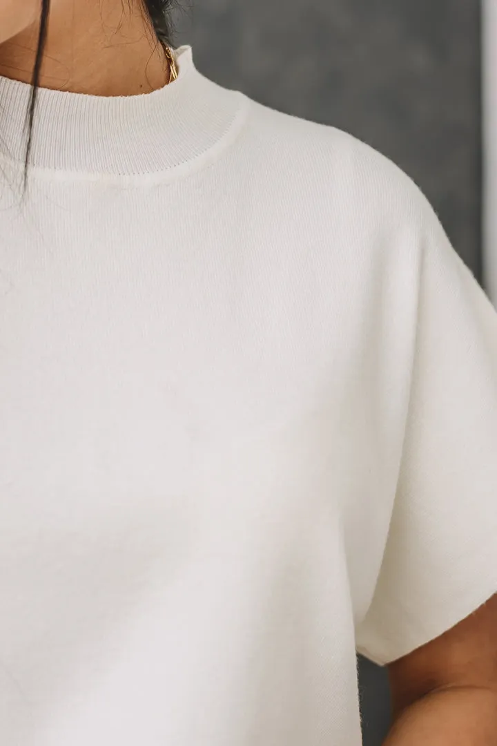 Velora Dolman Sweater Knit Top | Off White