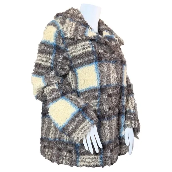 VELVET BY GRAHAM &amp; SPENCER ERICA PLAIDFAUX SHERPA JACKET $346
