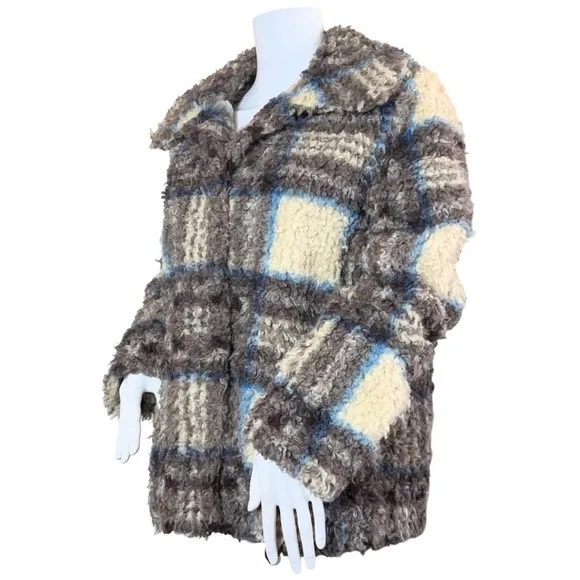 VELVET BY GRAHAM &amp; SPENCER ERICA PLAIDFAUX SHERPA JACKET $346