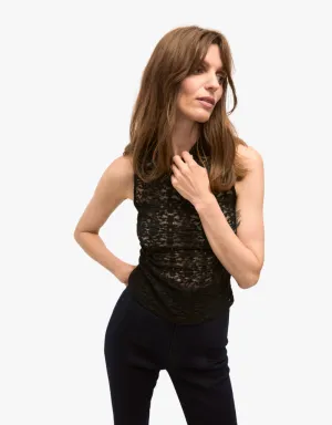 Veronica Beard Alora Top in Black
