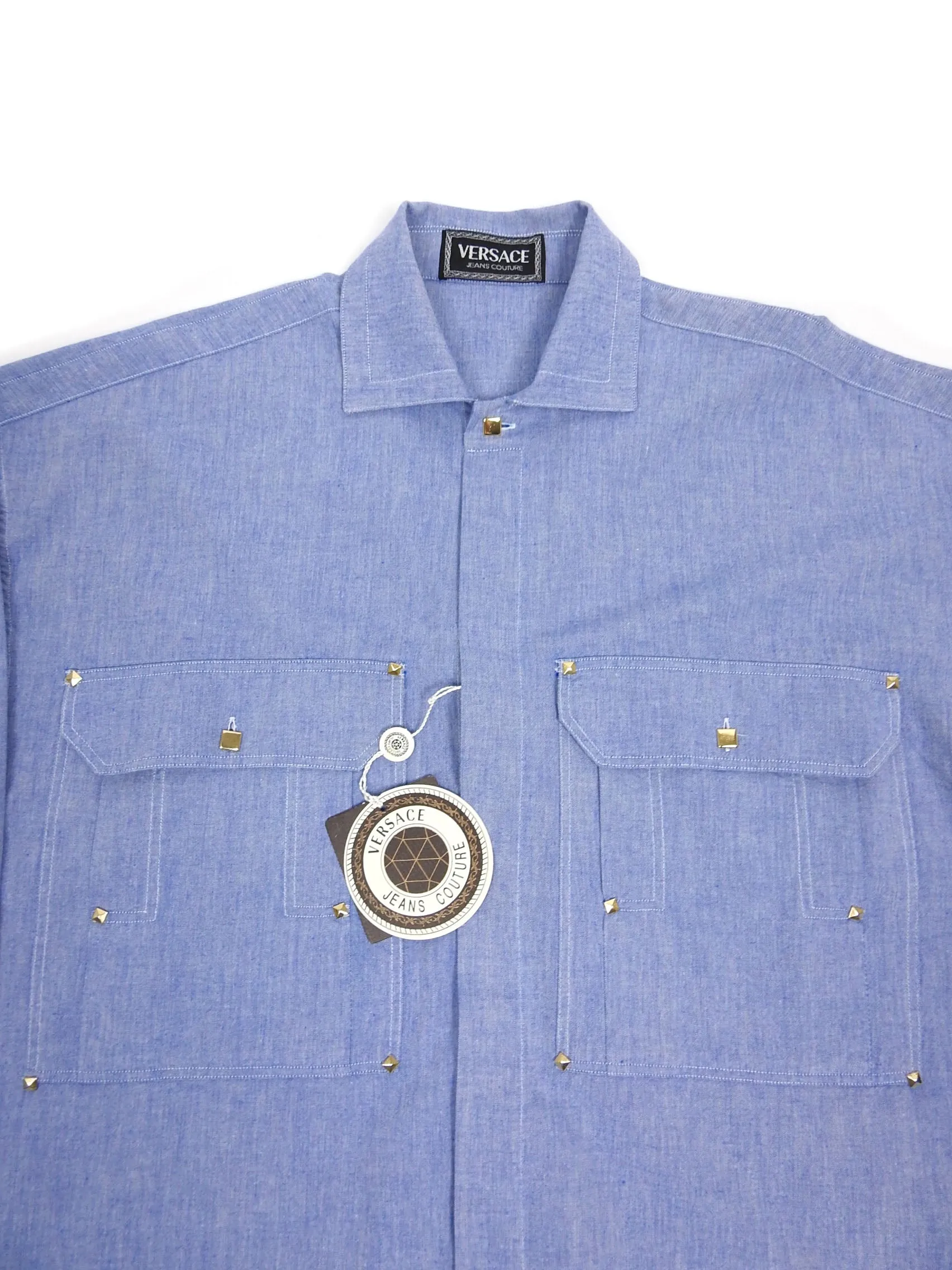 Versace Jeans Couture Oversized Blue Shirt Size 46