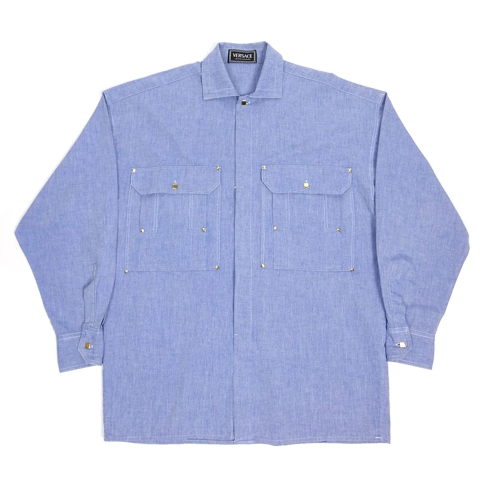 Versace Jeans Couture Oversized Blue Shirt Size 46