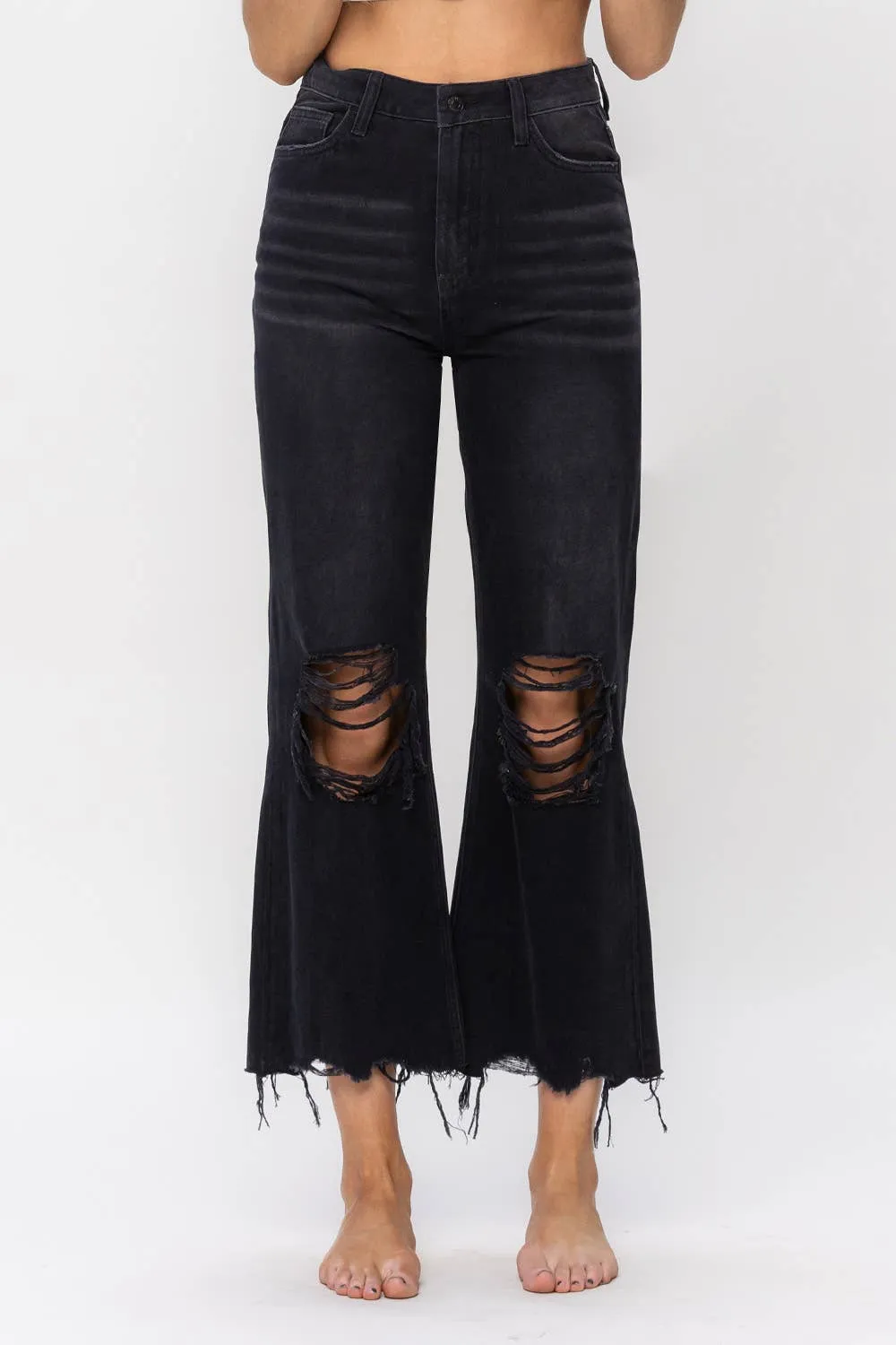 VERVET by Flying Monkey - 90S VINTAGE CROP FLARE_V2736BK