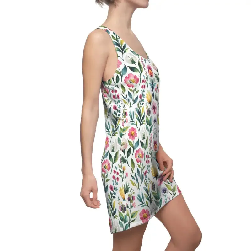 Vibrant Watercolor Floral Racerback Dress Wow Look