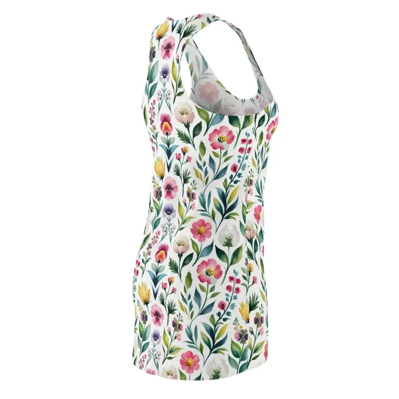 Vibrant Watercolor Floral Racerback Dress Wow Look