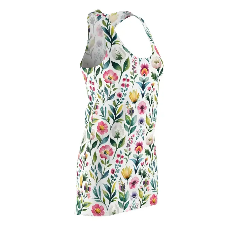 Vibrant Watercolor Floral Racerback Dress Wow Look