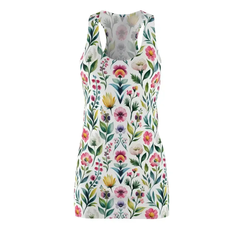 Vibrant Watercolor Floral Racerback Dress Wow Look