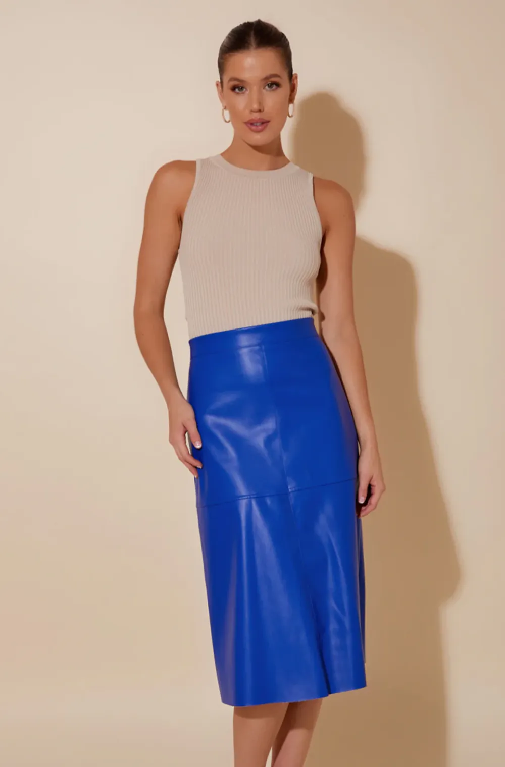 Victoria Faux Leather Skirt