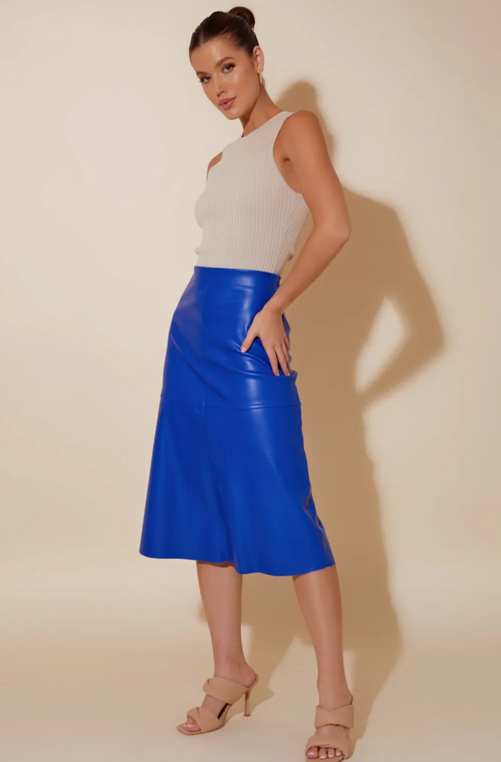 Victoria Faux Leather Skirt