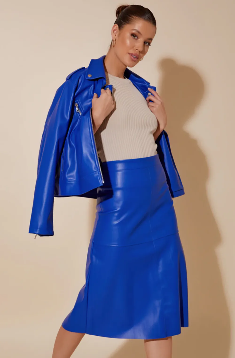 Victoria Faux Leather Skirt