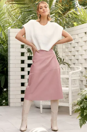 Victoria Faux Leather Skirt