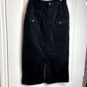 Vintage 80s Authentic Lee corduroy front split pencil skirt double snap pockets