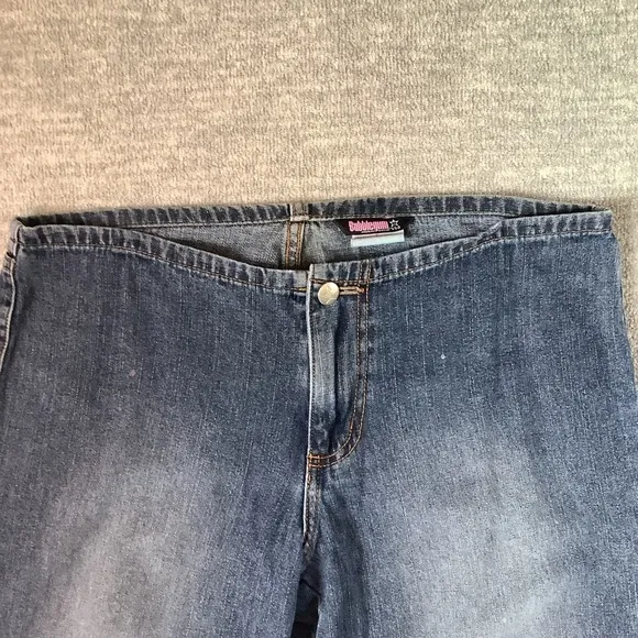 Vintage Bubblegum Flare Jeans with Lace-Up Detail Sz. Jr. 11