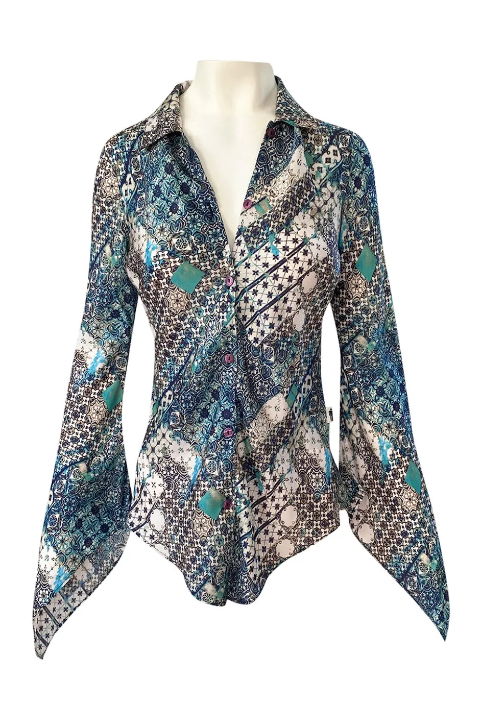 Vintage Early 2000s Jean Paul Gaultier JPG Jean's Angel Sleeve Top