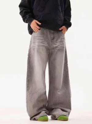 Vintage Gray Baggy Jeans