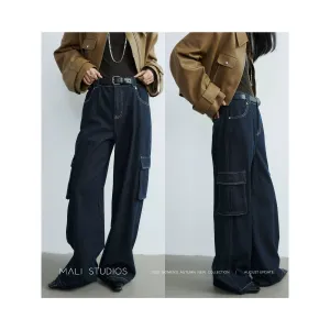 Vintage Indigo Cargo Jeans